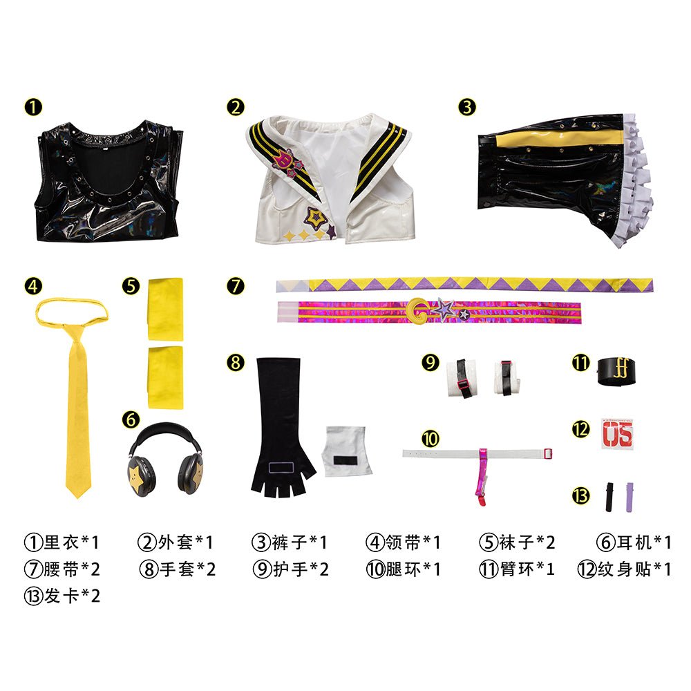 Costumes Cosplay Muse Dash Len et Rin | Project Mirai Sekai Concert Magique Ensemble Complet