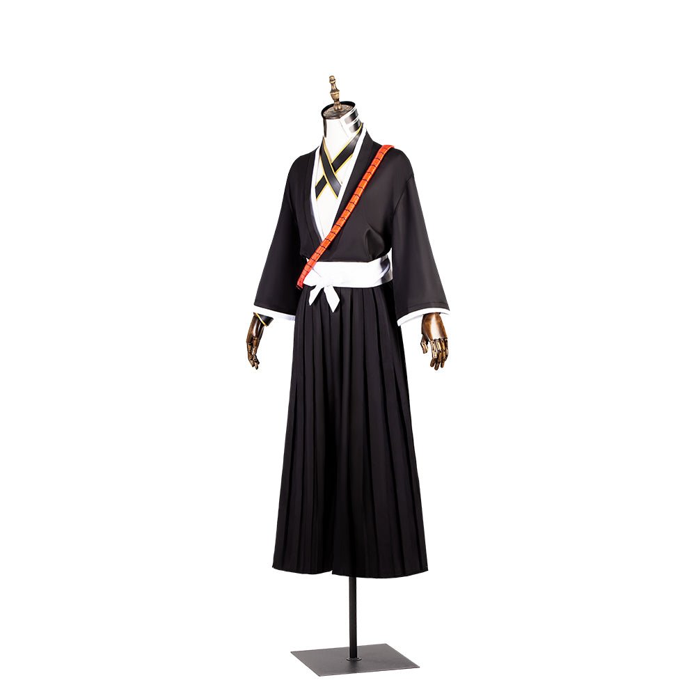 Costume Cosplay Ichigo Kurosaki de Bleach avec Kimono Samurai pour Halloween et Événements Anime