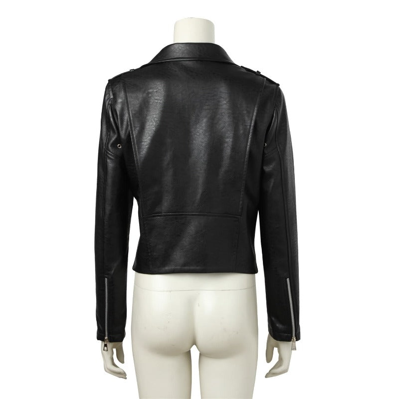 Veste Cosplay Jessica Jones - Costume Personnalisé en Cuir Noir pour Halloween et Fans de Série TV