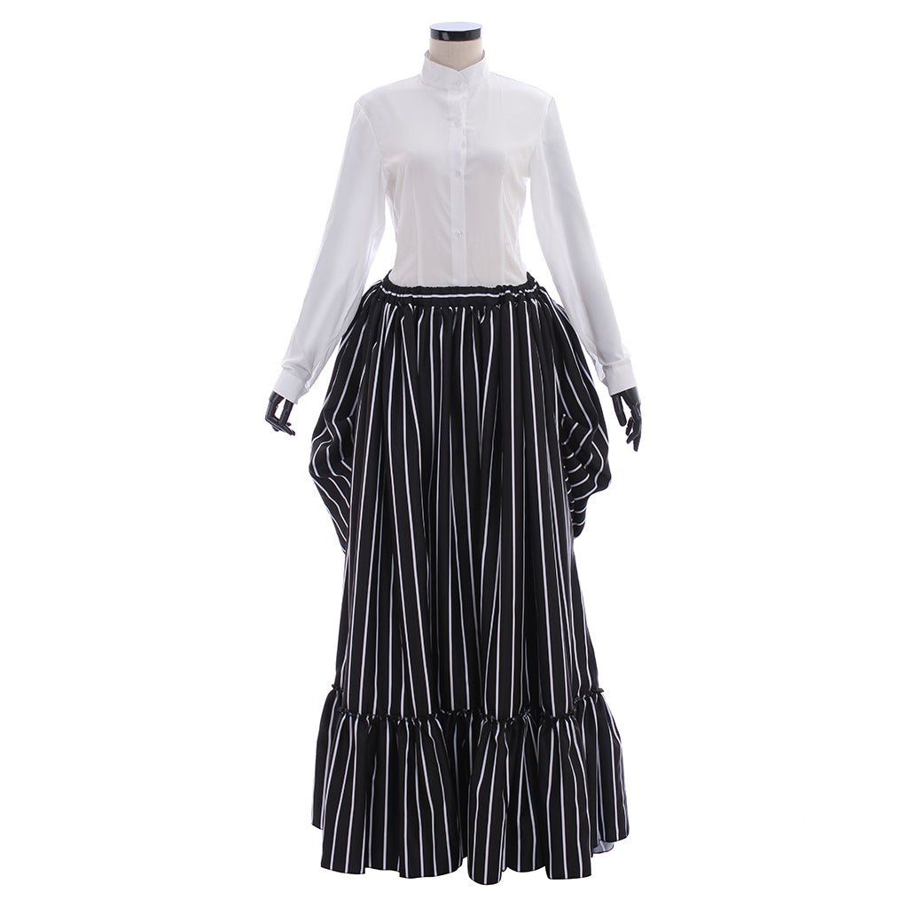 Costume Jack Skellington Veste à Rayures Noires pour Fête Halloween