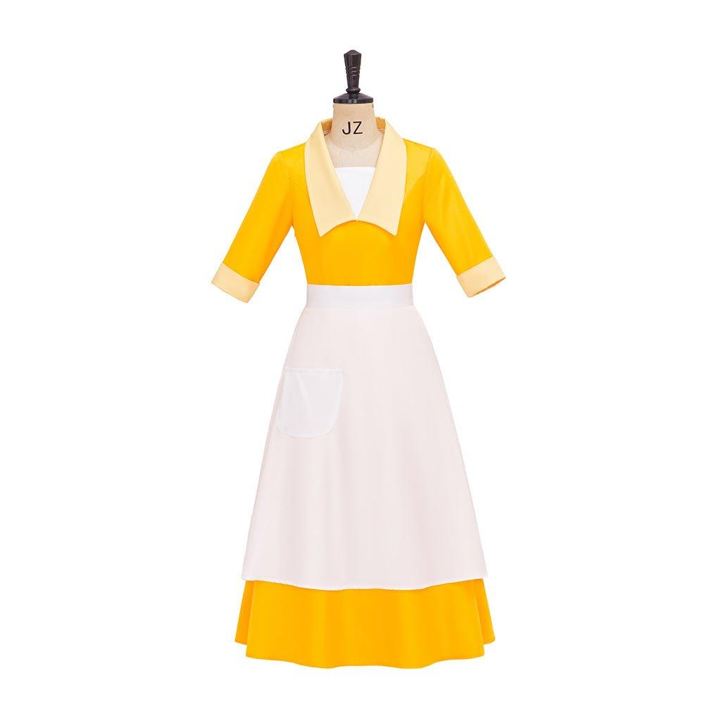 Costume de Cosplay Femme Servante Grenouille pour Halloween | Robe de Serveuse Inspirée de Tiana
