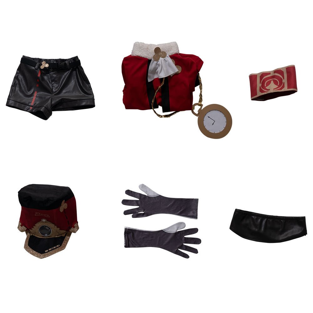 Costume Cosplay Honkai: Star Rail Pom-pom pour Femme - Ensemble Halloween avec Manteau, Chapeau, Pantalon et Accessoire