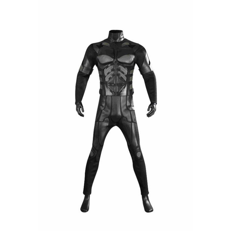 Costume Adulte Super Héros Chevalier Chauve-Souris Combinaison avec Cape et Masque pour Halloween