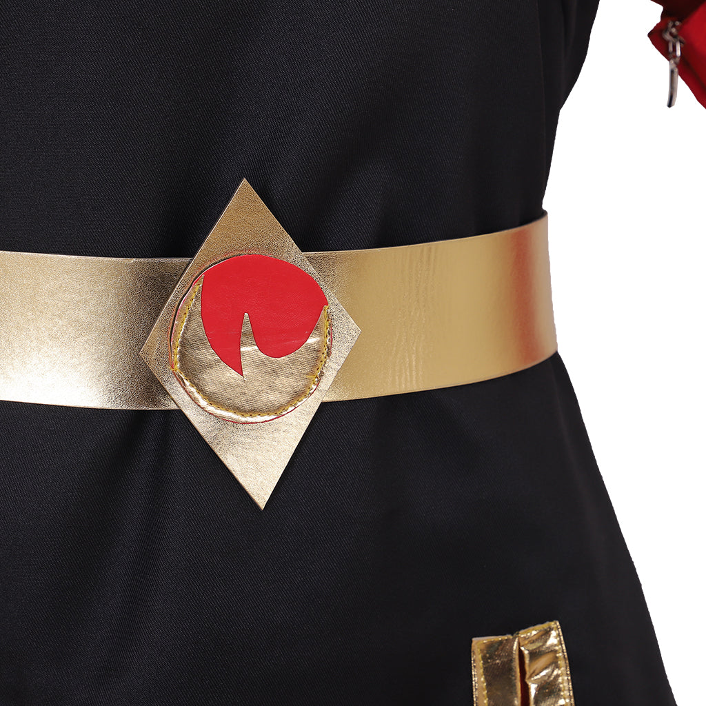 Costume Cosplay Azula d'Avatar: Le Dernier Maître de l'Air – Tenue Élite de Princesse Guerrière de la Nation du Feu