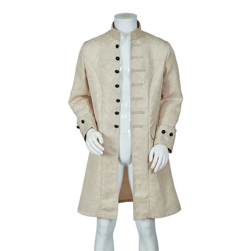 Veste Gothique Victorienne pour Hommes - Manteau Trench Médiéval Uniforme Steampunk