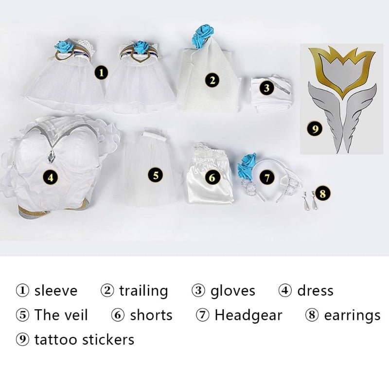 Robe de Mariee Cosplay Lux Rose Cristal - Costume de Lux de League of Legends