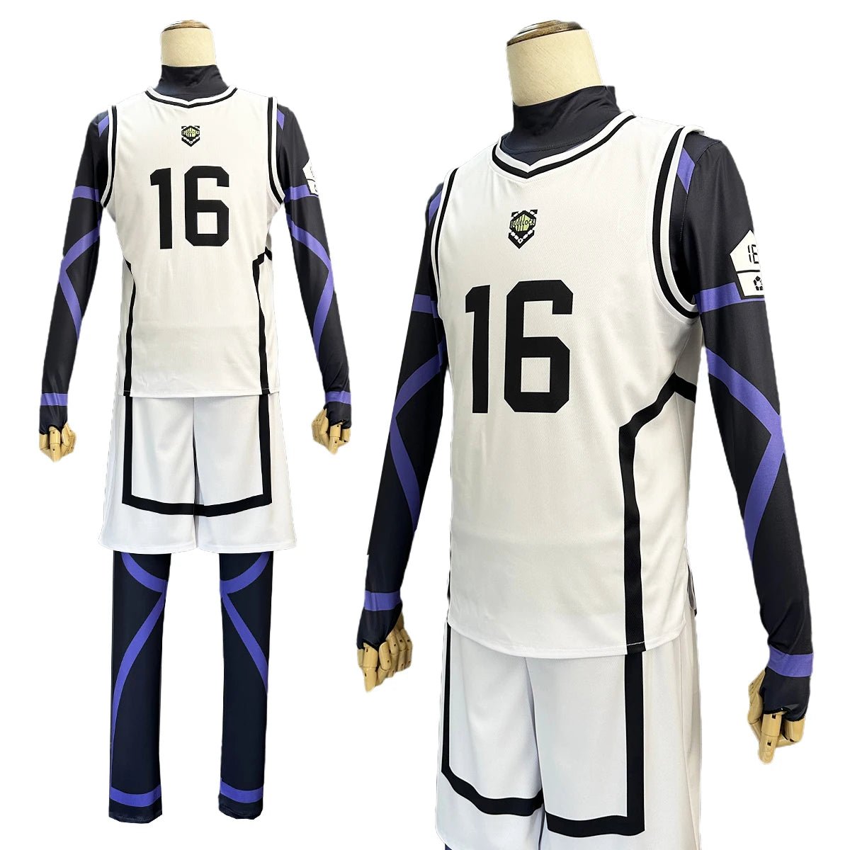 Perruque Costume Cosplay Anime Blue Lock NAGI Bachira Isagi Barou Blanc Uniforme d'Entraînement de Football Quotidien Rose Filet Synthétique