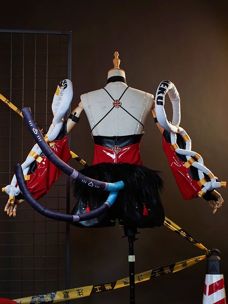 Costume Cosplay Nekomata de Zenless Zone Zero pour Femme Nekomiya Mana Fille Chat Uniforme Rouge Ensemble Complet Halloween