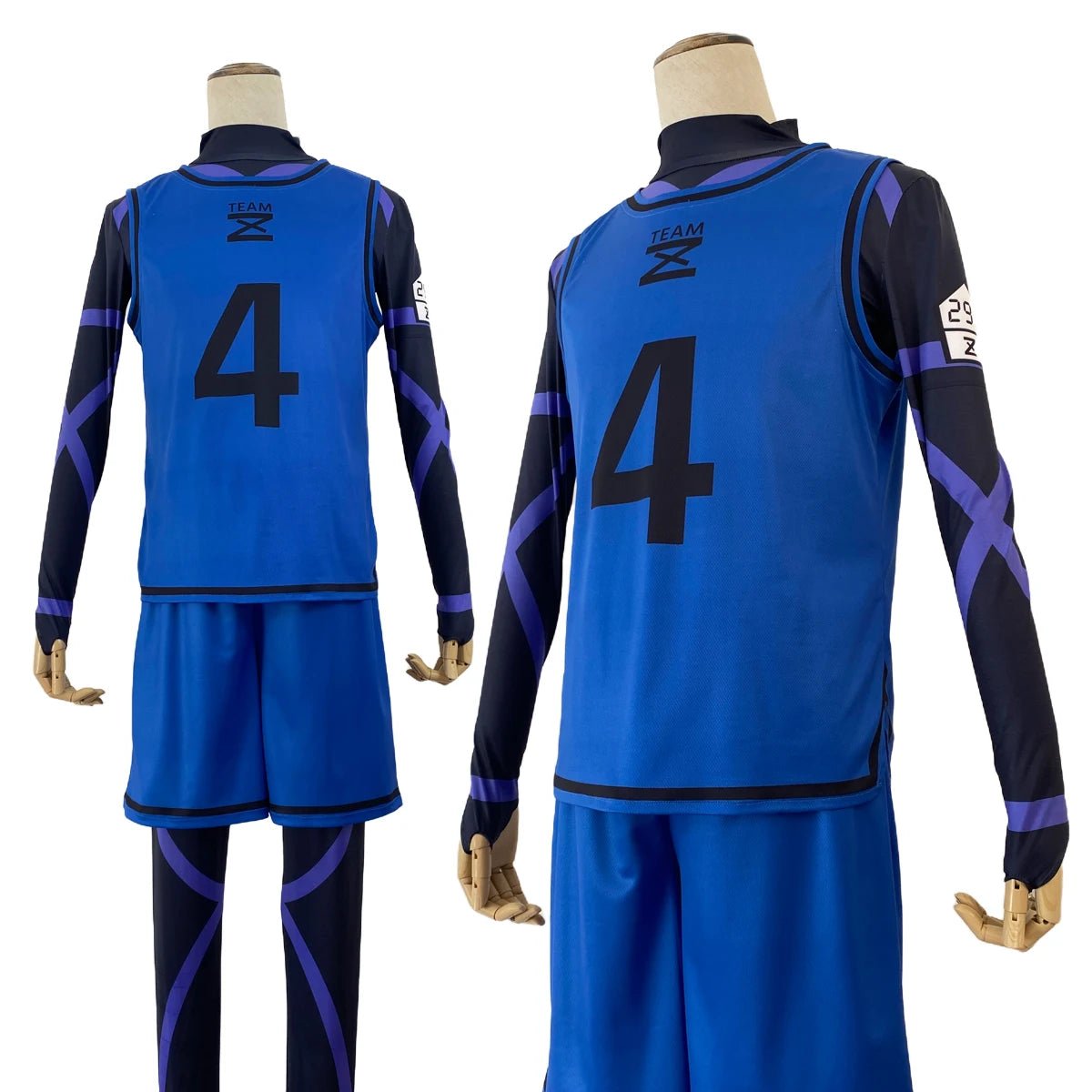 Costume Cosplay Anime Blue Lock Perruque Isagi Yoichi Chigiri Bachira Rensuke Kunigami Uniforme d'Entraînement de Football Cadeau Filet Rose