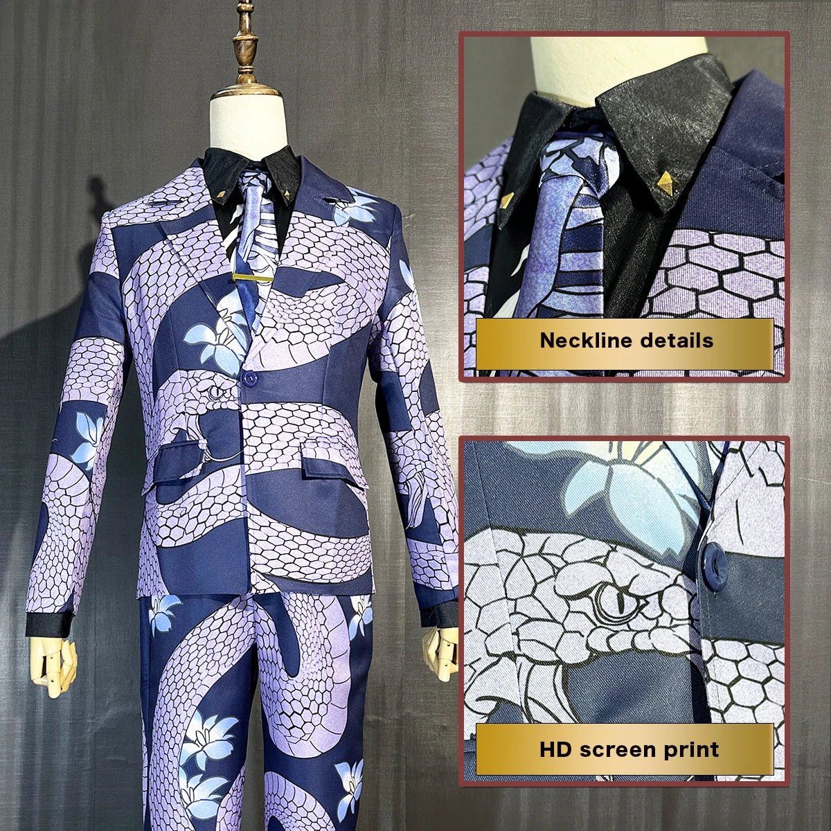 Costume Cosplay Tokyo Revengers Rindo Haitani Combinaison Serpent Violet