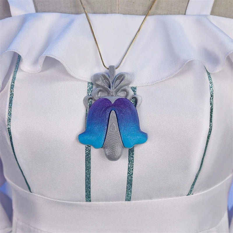 Costume Cosplay Clervie Enfance Genshin Impact pour Femmes, Déguisement Fête Halloween, Robe Jeu de Rôle