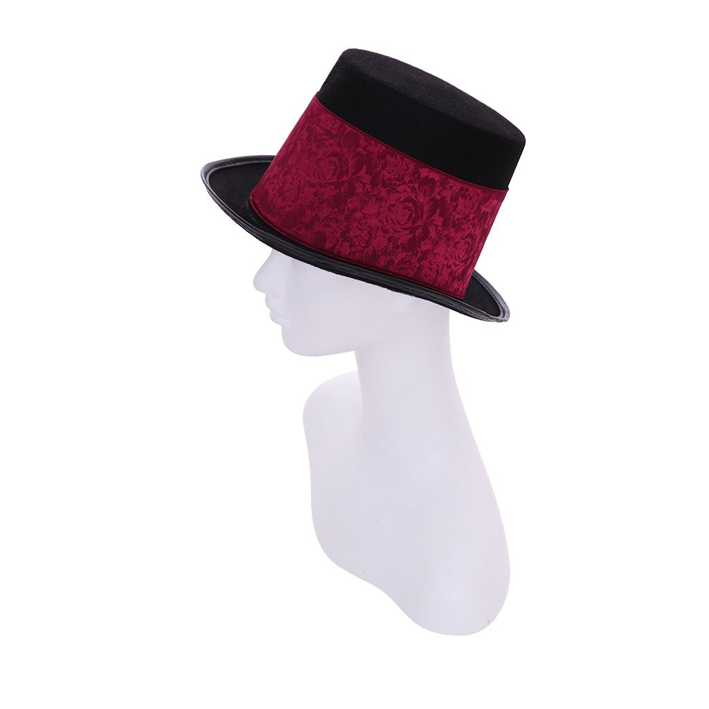 Chapeau Haut de Forme Steampunk Rouge pour Femmes - Accessoire de Fête et Cosplay