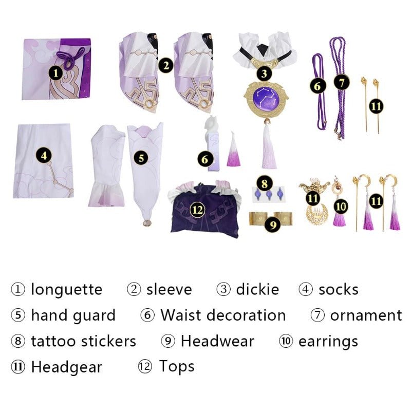 Costume Cosplay Fu Xuan Honkai Star Rail pour Halloween et Carnaval