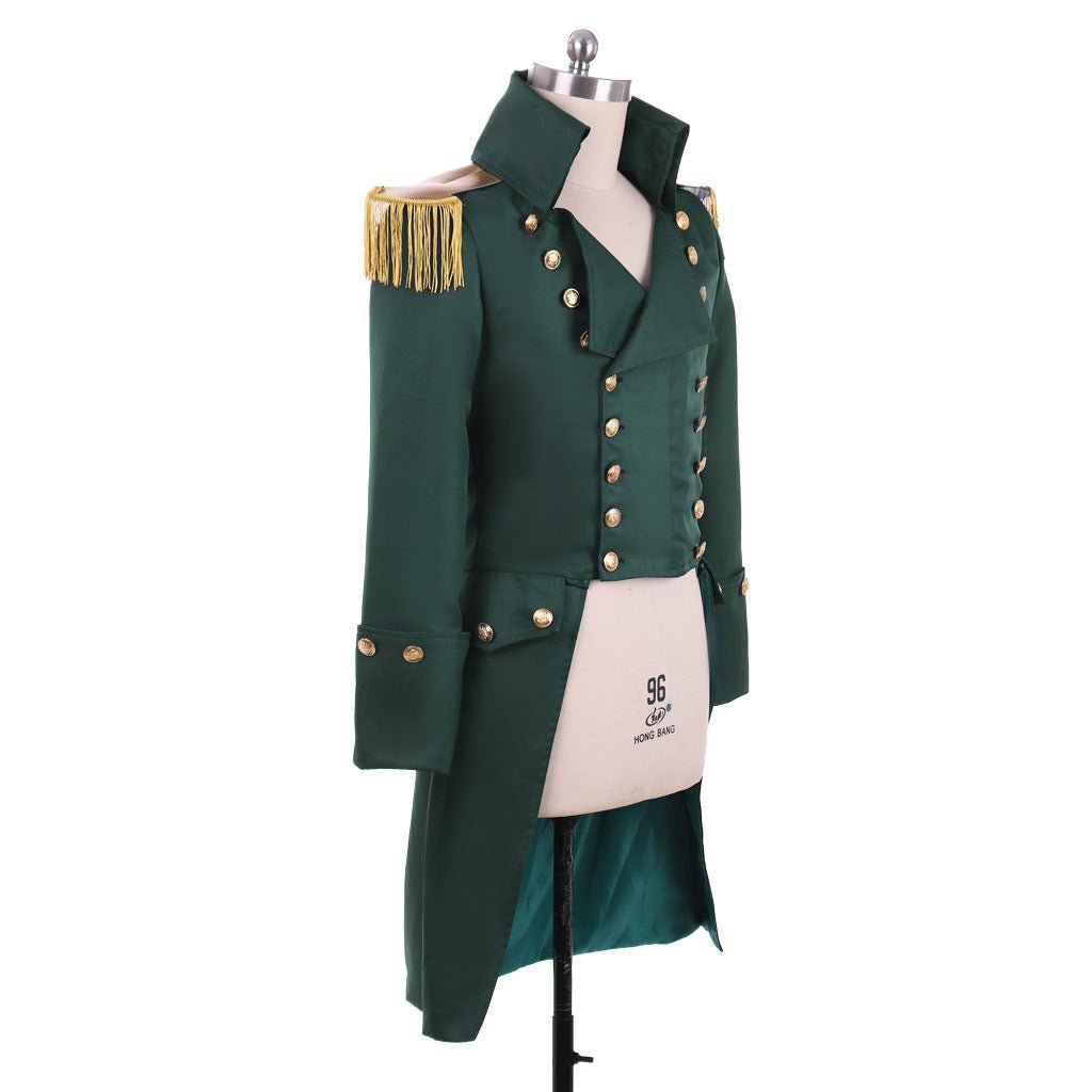 Manteau Militaire Colonial Homme - Veste Queue de Pie Régence | Costume Hamilton | L'AniMirage Série Médiévale
