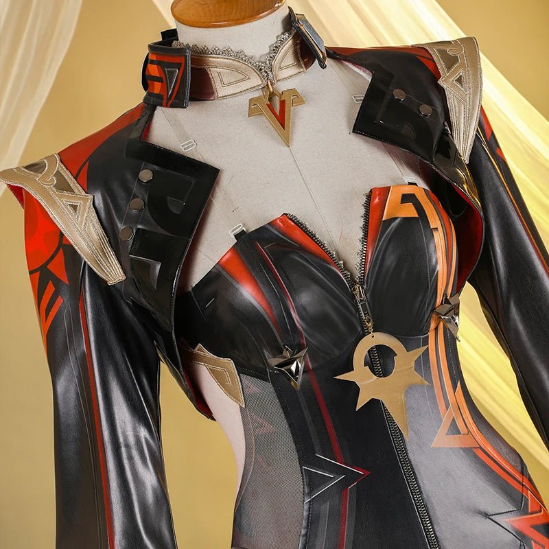 Costume Cosplay Archon Pyro Mavuika de Genshin Impact pour Femme - Ensemble Complet pour Fête d'Halloween