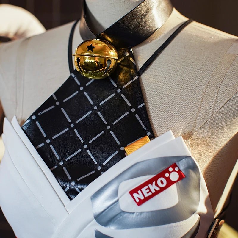 Costume Cosplay Nekomata de Zenless Zone Zero pour Femme Nekomiya Mana Fille Chat Uniforme Rouge Ensemble Complet Halloween