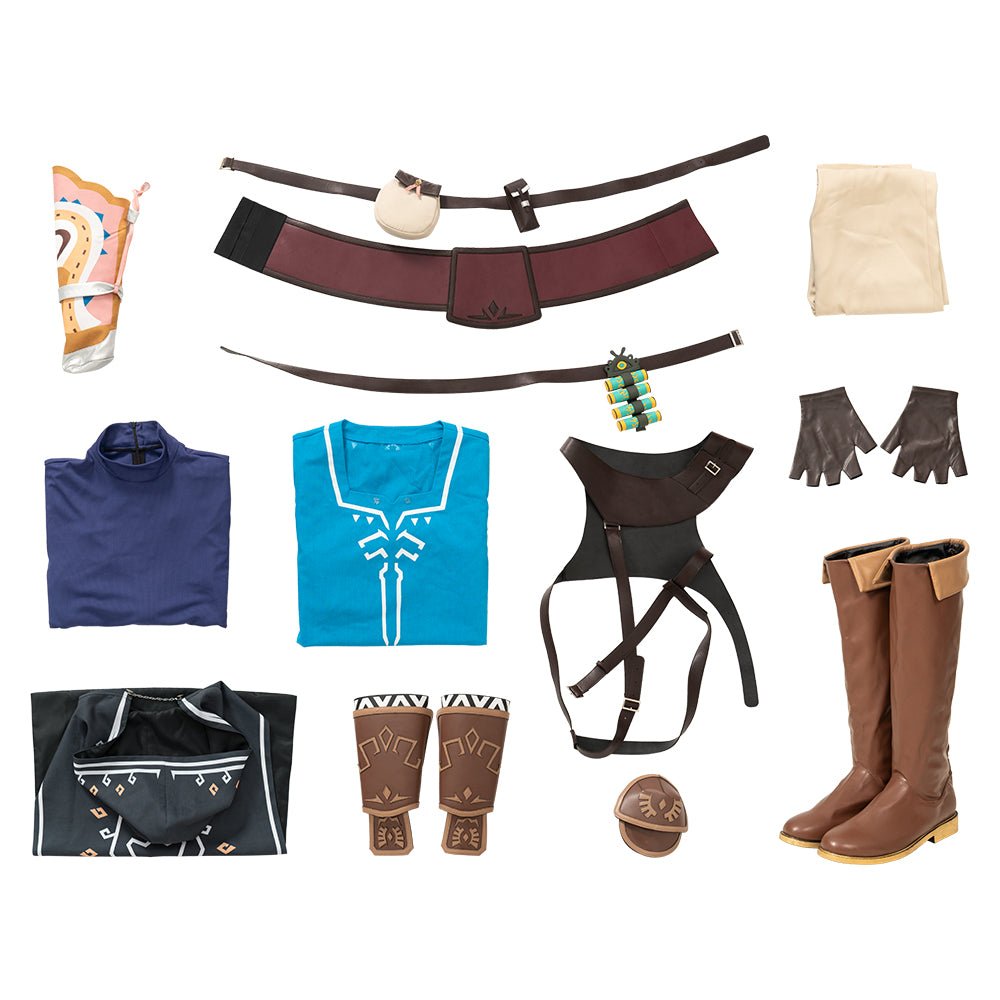 Costume de Link - Larmes du Royaume, tenue de jeu The Legend of Zelda pour hommes
