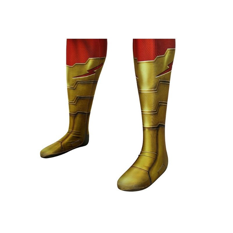 Costume Cosplay Shazam Billy Batson Captain Marvel Combinaison Zentai Serrée