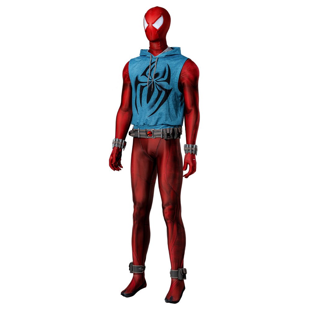 Costume Cosplay Scarlet Spider - Spider-Man: À Travers le Spider-Verse Tenue Authentique de Super-Héros