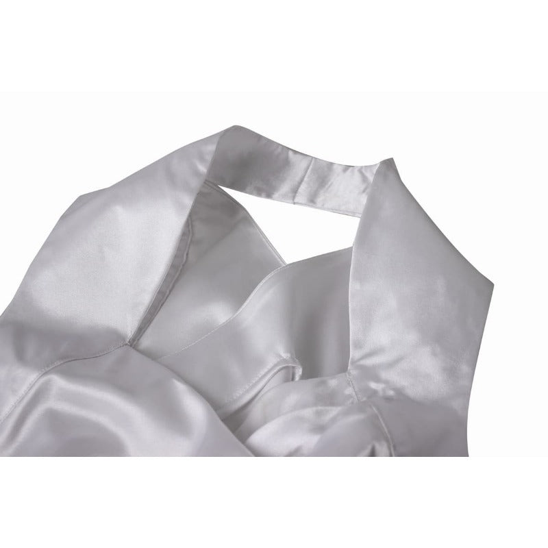 Costume Cosplay Game XV Lunafreya Nox Fleuret - Robe Blanche Élégante pour Fêtes d'Halloween