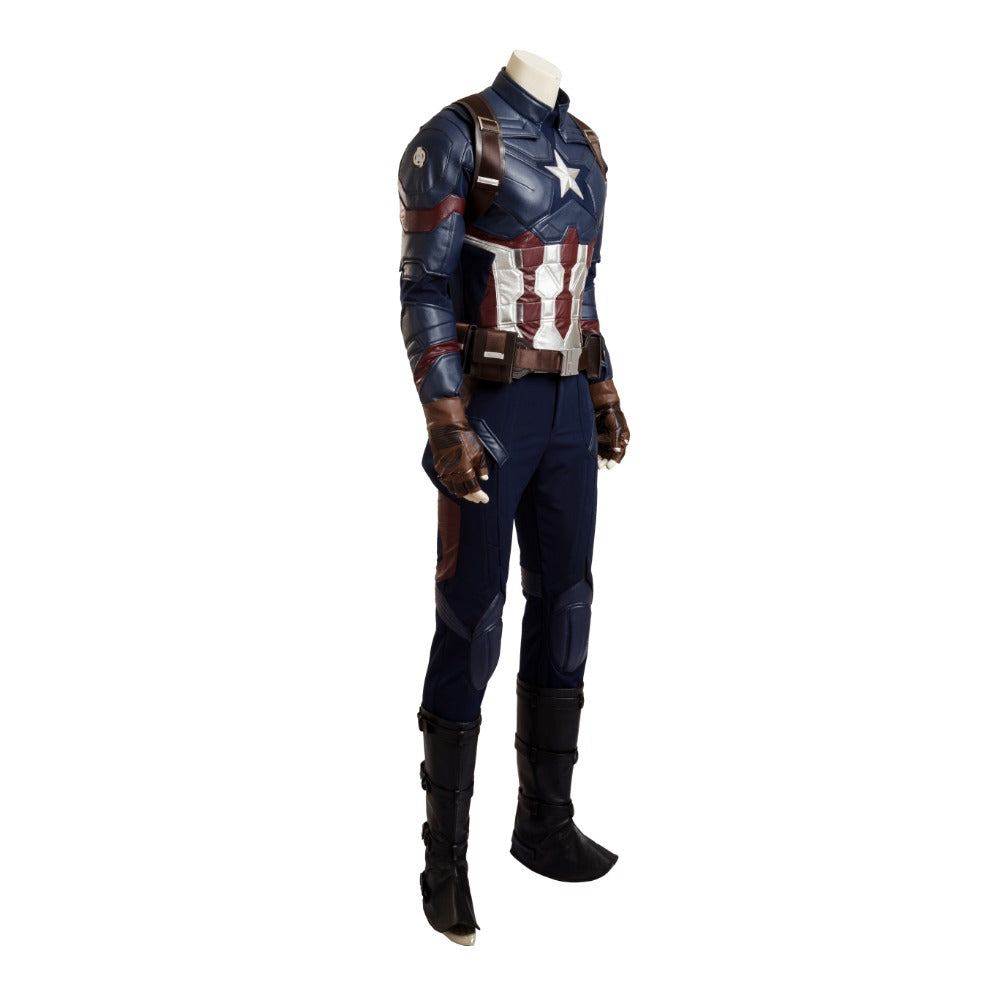 Costume Cosplay Captain America: Guerre Civile Version Améliorée - Réplique de Film de Haute Qualité