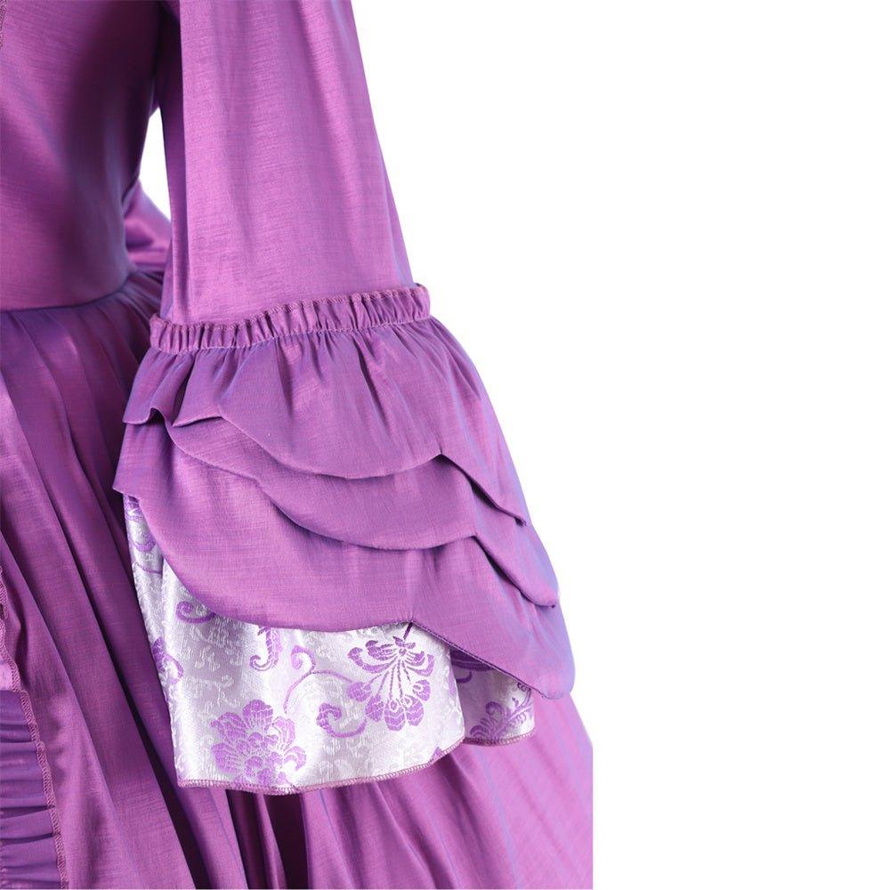 Robe Rococo Violet Brodé du 18e Siècle - Gown de la Série Médiévale de L'AniMirage