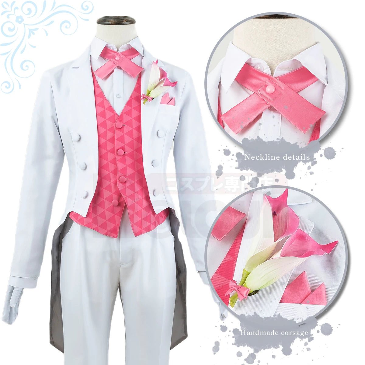 Costume Cosplay Anime Blue Lock Chigiri Queue de Pie Exposition Tuxedo Uniforme Corsage Cadeau Convention