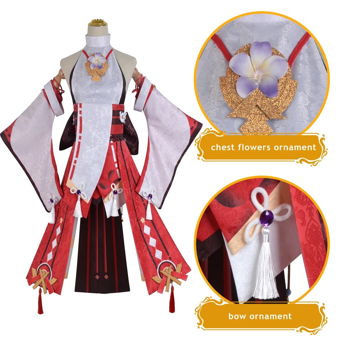Perruque Cosplay Yae Miko Genshin Impact Anime Jeu Costume Fancy Halloween Noël Drag Party Cadeau