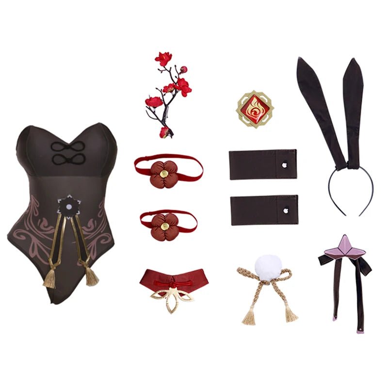 Costume de Hutao Fille Lapin Genshin Impact - Ensemble Complet de Cosplay