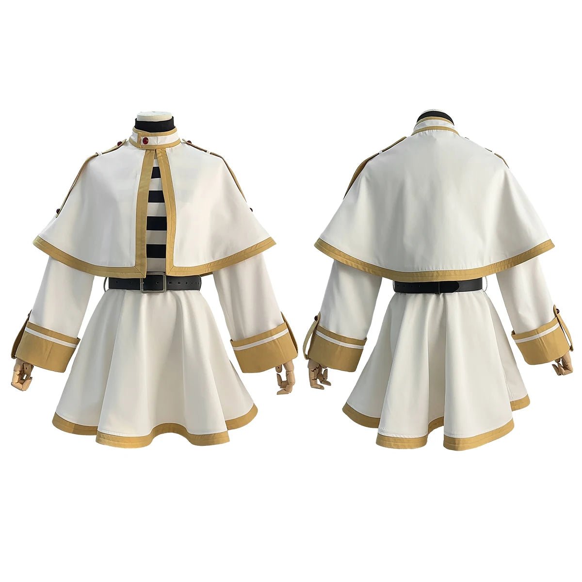 Costume Cosplay Frieren Anime Châle Chapeau Robe Perruque Grise Queue de Cheval Rose Filet Noël