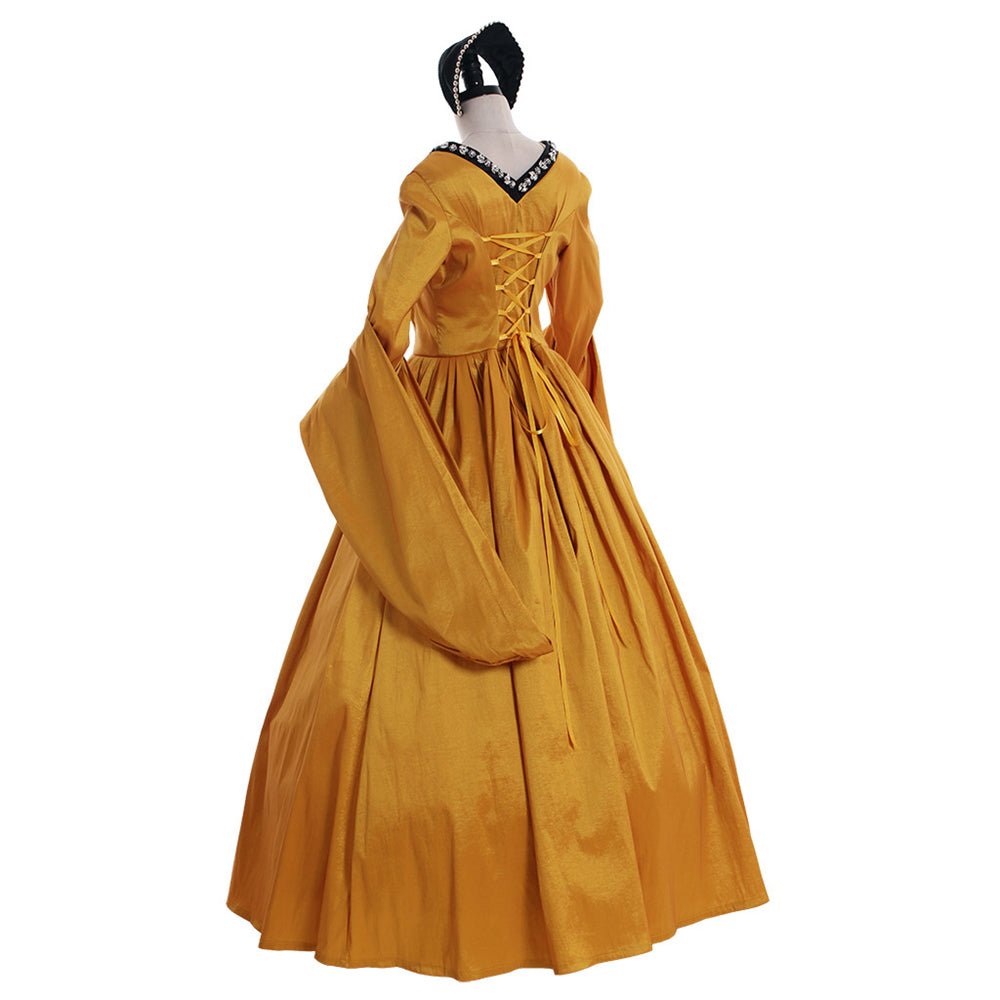 Robe Cosplay Reine Anne Boleyn Médiévale Costume Cour Tudor Renaissance Femme
