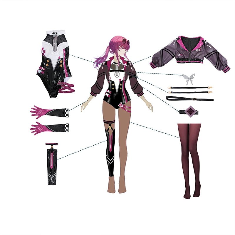 Costume Cosplay Original Honkai Star Rail Kafka Dérivé Combinaison de Course pour Femmes Halloween