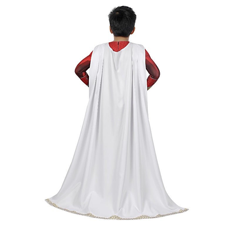 Nouveau Costume Cosplay Billy Rouge Power Rangers pour Enfants - Combinaison Zentai et Cape pour Halloween