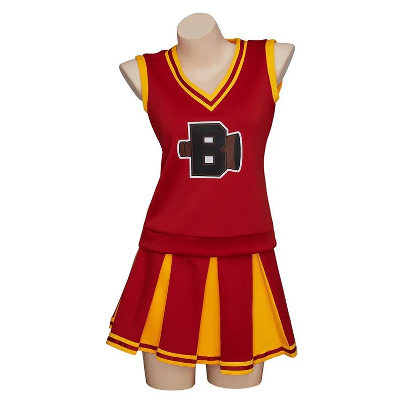 Costume Cheerleader Sabrina Rouge Uniforme de Lycée pour Femmes Cosplay