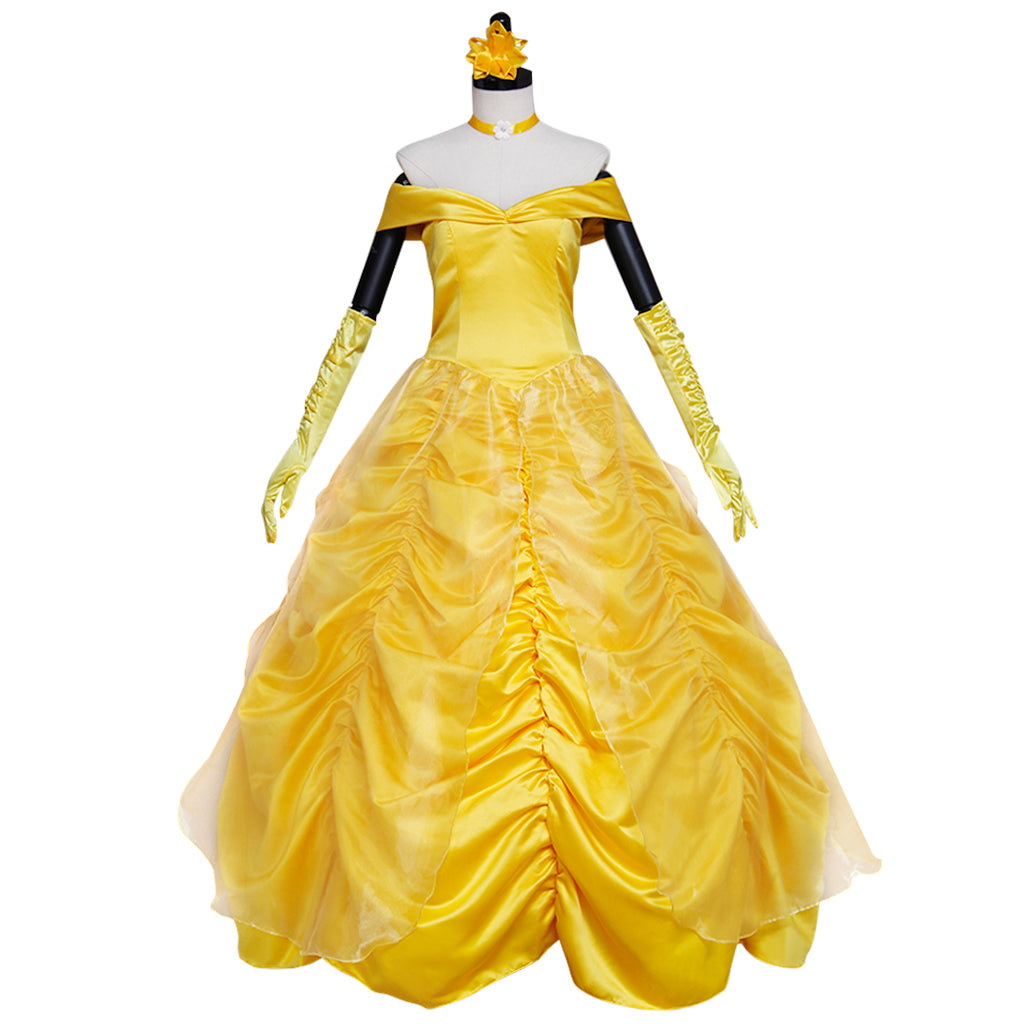 Costume Cosplay Belle - La Belle et la Bête | Robe Princesse Disney pour Halloween et Événements