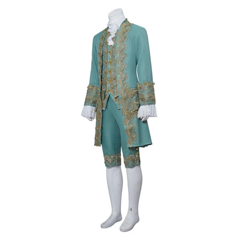 Costume de Gentleman Victorien - Tenue Aristocratique Royale Médiévale pour Hommes du 18ème Siècle