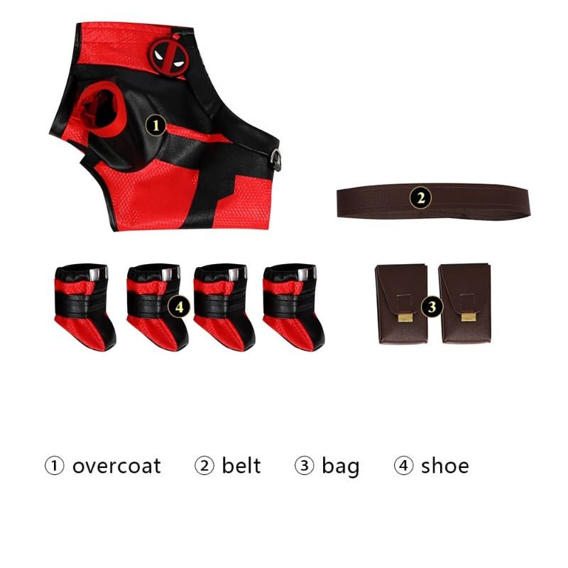 Costume Cosplay Chien Deadpool - Vêtement Super Héros pour Animaux pour Halloween & Fêtes