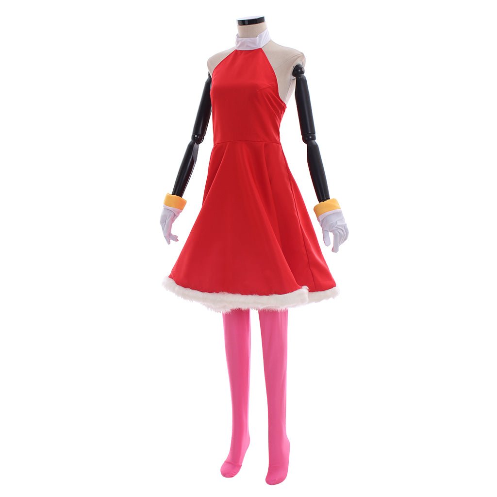 Costume Cosplay Amy Rose - Robe Rouge Rosy The Rascal pour Femmes | Série Cosplay de Jeu