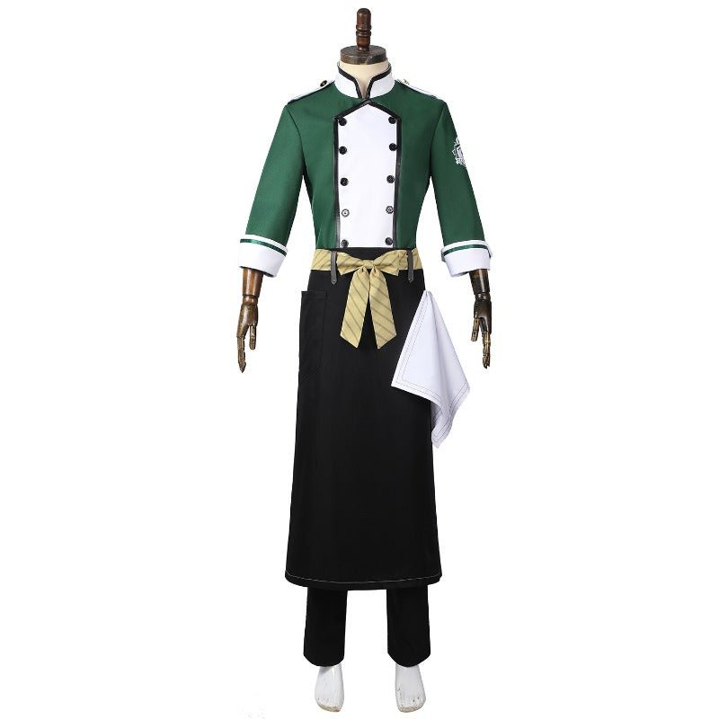 Ensemble de Costume Cosplay Chef Argent Riddle de Twisted Wonderland NRC Personnalisé