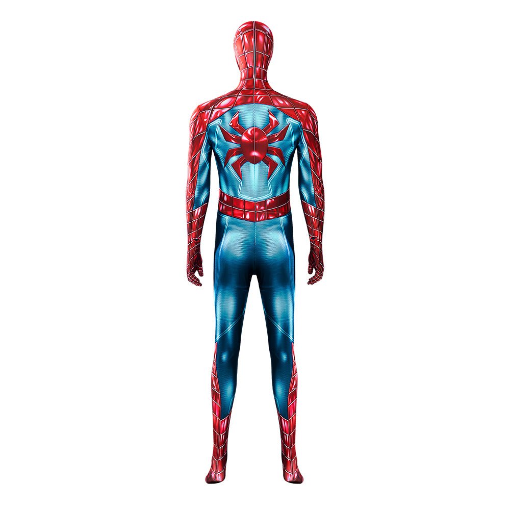 Costume Cosplay Marvel Spider-Man 2 Peter Parker - Combinaison de Combat Bleu et Rouge pour Halloween