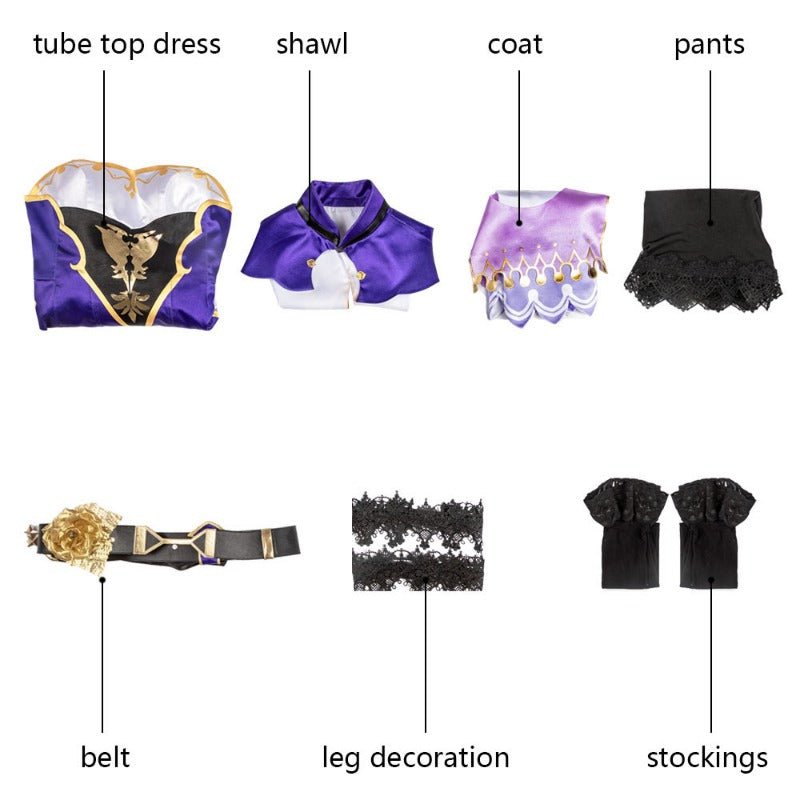 Costume Cosplay Lisa Genshin Impact - Robe Élégante pour Fans