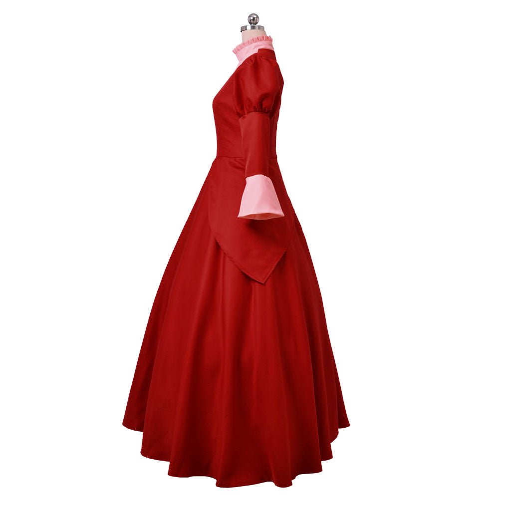 Costume Cosplay Lady Tremaine | Robe de Reine Rouge pour Femmes | Gown pour Halloween et Série Disney