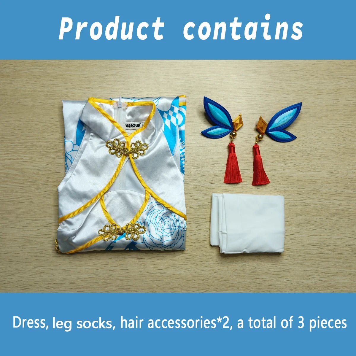 Costume Cosplay Ai Hoshino Oshi no Ko Robe Cheongsam sans manches