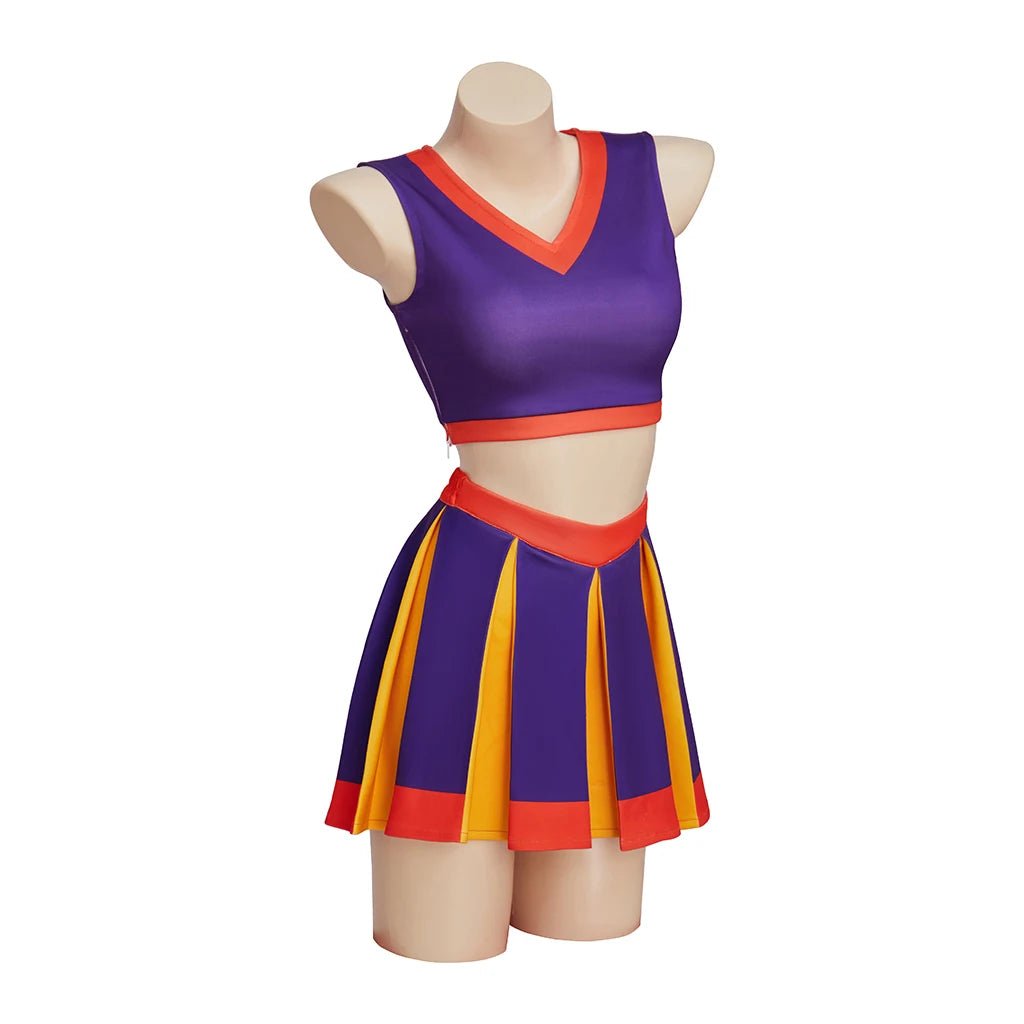 Costume de Cheerleader Shego - Uniforme de Cheerleader Violet pour Femmes, Tenue de Cosplay Lycée Musical