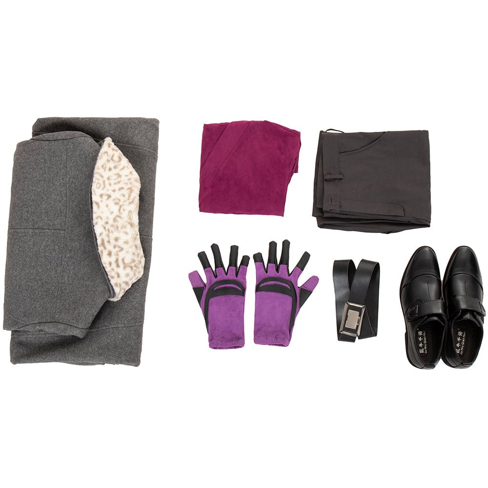 Costume Cosplay Superhero pour Hommes, Long Manteau avec Coiffe, Tenue Fantastique pour Halloween