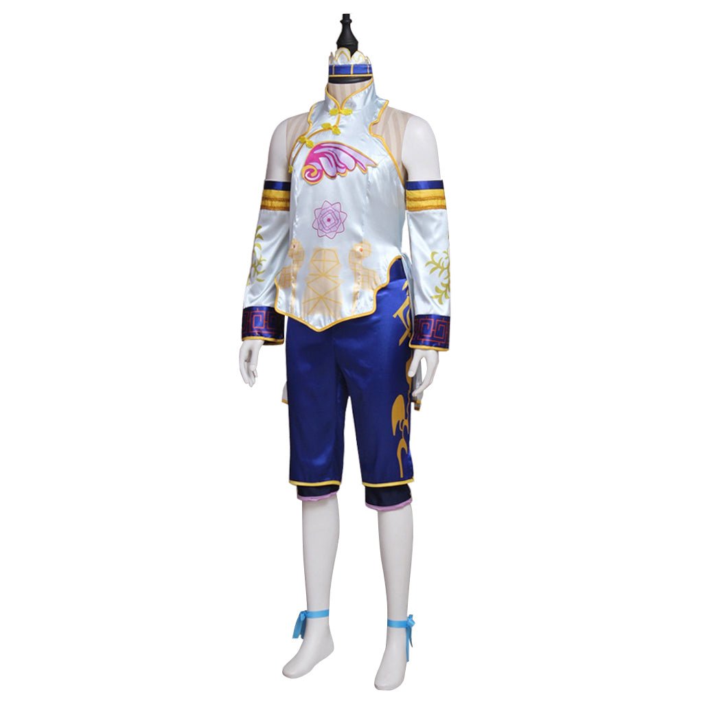 Costume Cosplay Soul Calibur Xianghua | Tenue Élégante de Guerrière | Série Jeu Cosplay
