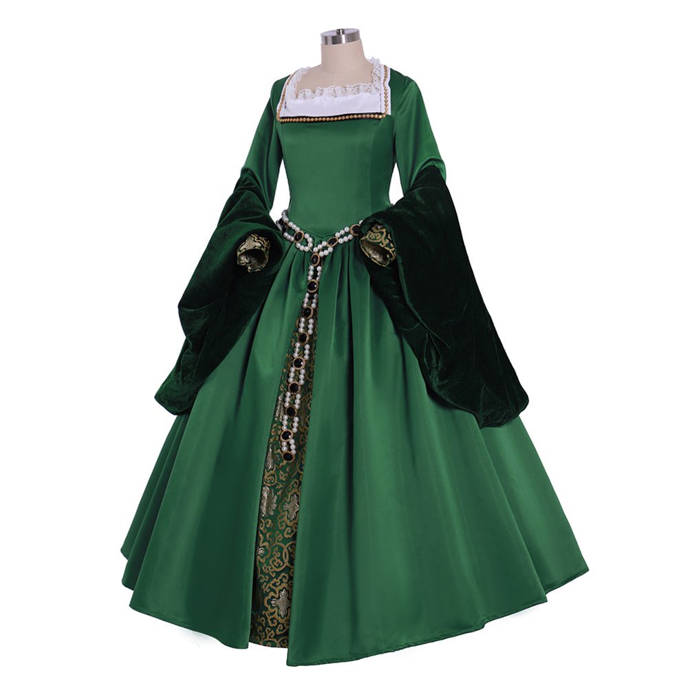 Robe Cosplay Gothique Reine Elizabeth Tudor - Costume Renaissance Époque Victorienne