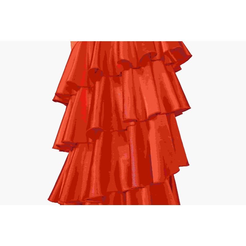 Robe Rouge Sans Bretelles Aerith FF7 Costume Cosplay pour Halloween & Fêtes