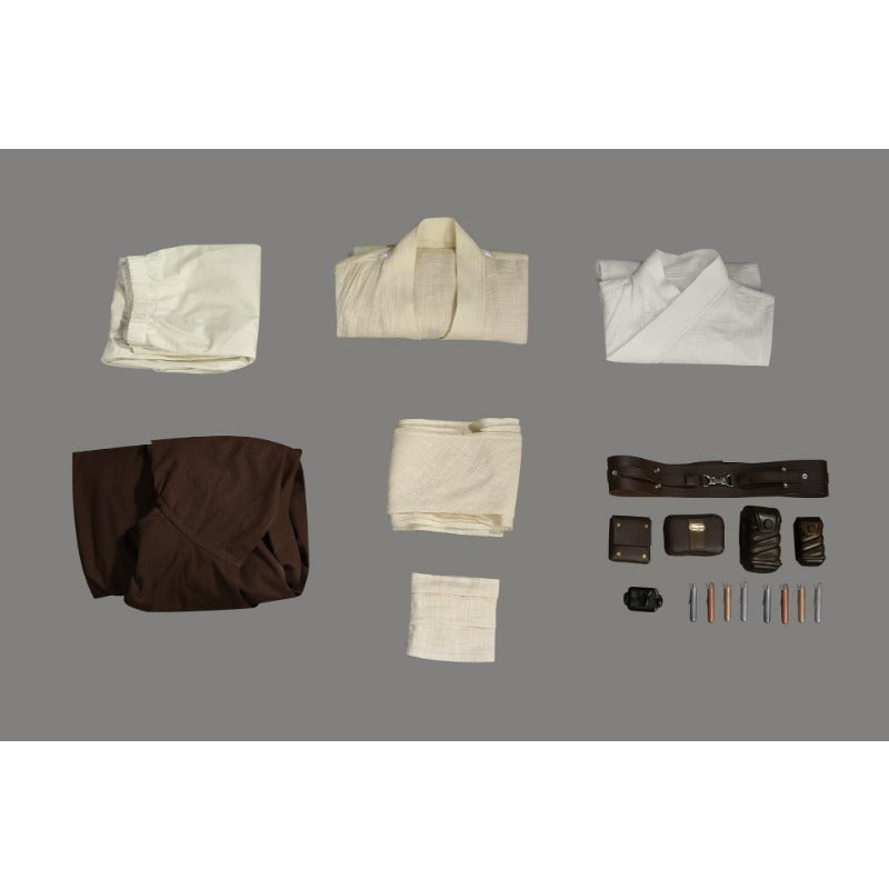 Costume Cosplay Obi-Wan Kenobi Ensemble Complet Robe Cape pour Halloween Fans Star Wars