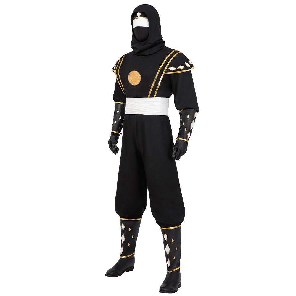 Costume Cosplay Power Rangers Ranger Noir Ninjetti - Design Authentique pour Fans